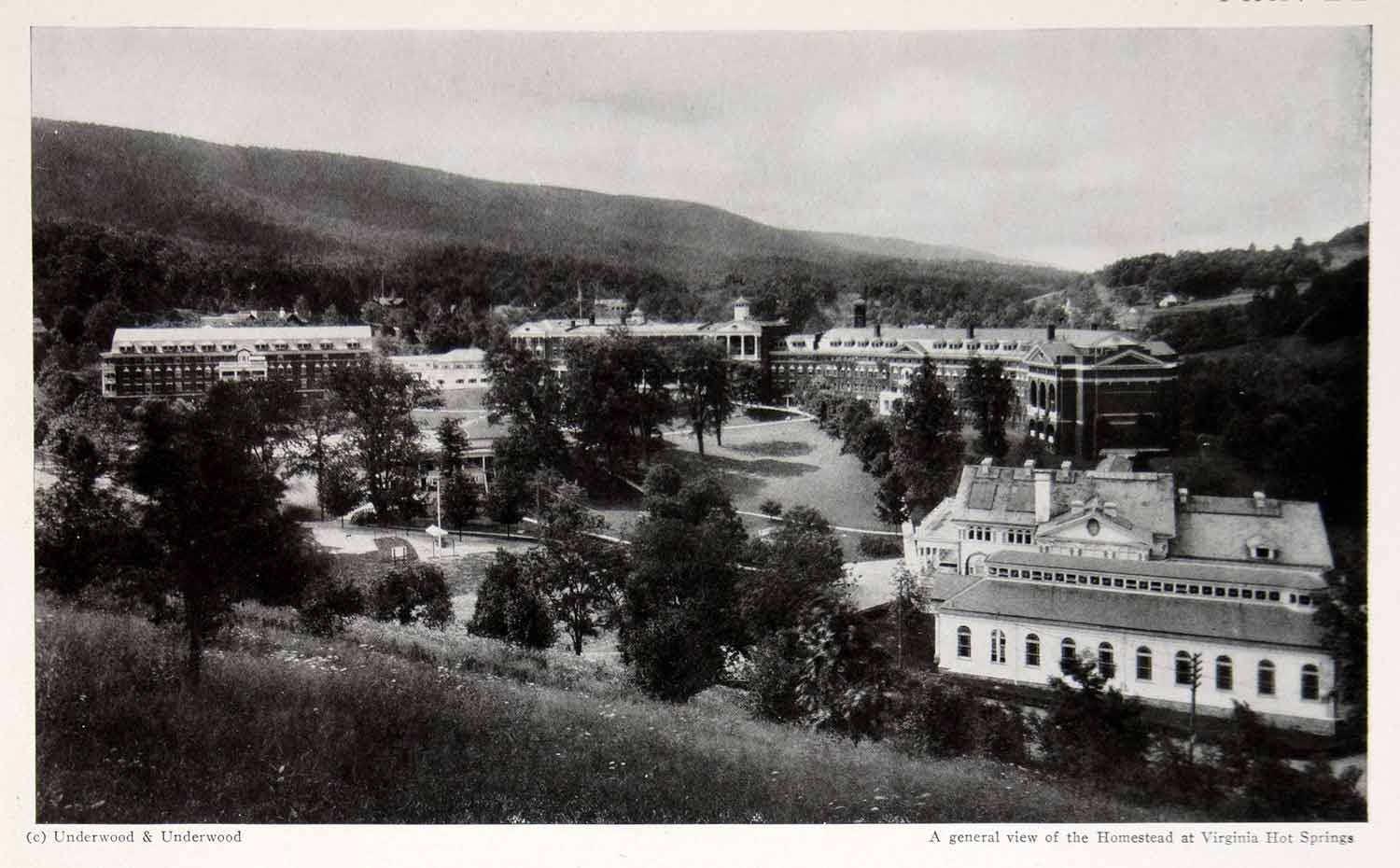 1916 Print The Homestead Buildings Resort Spa Hot Springs Virginia Omni YTR2