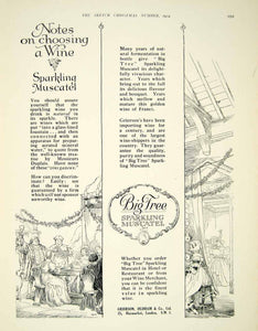 1924 Ad Big Tree Sparkling Muscatel Grierson Oldham 25 Haymarket Wine YTS1