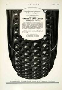 1924 Ad Pennsylvania Rubber Tuxedo Vacuum Cup Cord Balloon Tire Jeannette YTS2