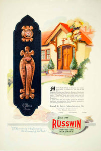 1924 Ad Russwin La Parra Mission Door Handle Hardware New Britain CT YTS2