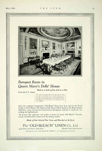 1924 Ad Old Beach Linen 4446 E 25th St NY Banquet Room Queen Mary Dolls YTS2