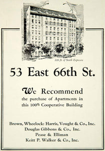 1924 Ad 53 E 66th St Luxury Apartment Building Brown Wheelock Harris Vought YTS2