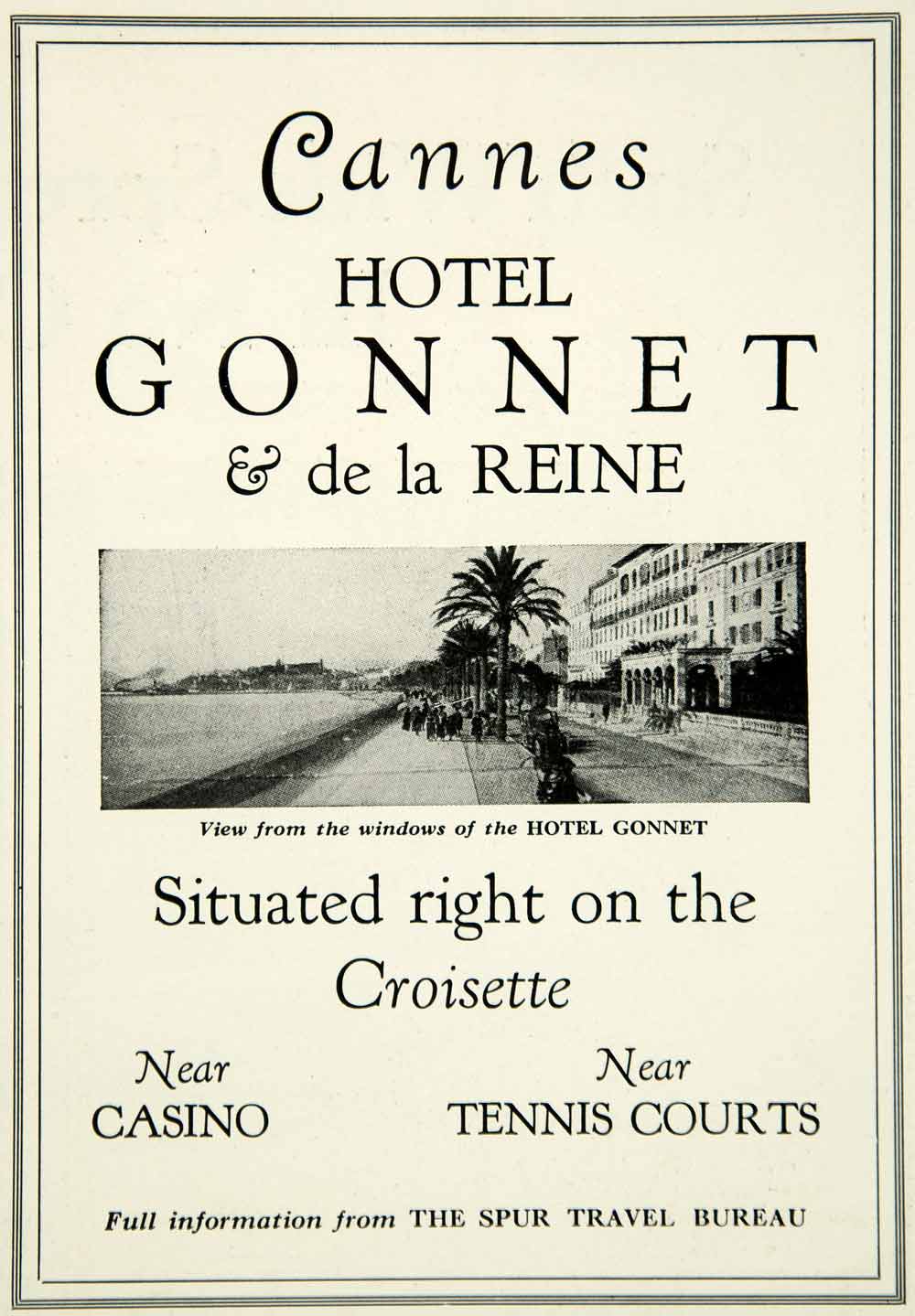 1925 Ad Hotel Gonnet De La Reine Croisette Cannes France Luxury Resort YTS2