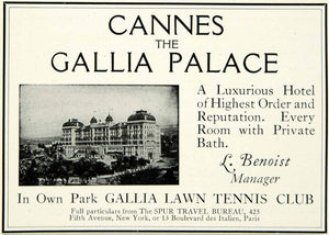 1925 Ad Gallia Palace Luxury Hotel Resort Cannes France 13 Boulevard Des YTS2