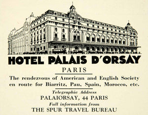 1931 Ad Hotel Palais D'Orsay Paris France Europe Architecture Tourism YTS2