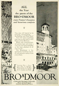 1931 Ad Broadmoor Luxury Hotel Colorado Springs CO Travel Rocky Mountain YTS2