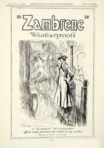 1918 Ad Zambrene Weatherproof Jacket Rain Coat Fashion Claude Allin YTT1