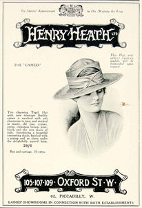 1918 Ad Henry Heath Hats Fashion Women Tagel Cameo Model Oxford Piccadilly YTT1