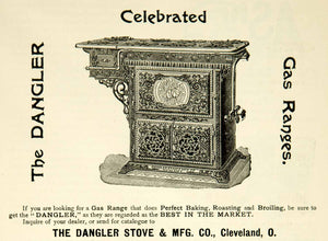 1895 Ad Dangler Stove Gas Range Oven Cooking Kitchen Appliance Household YTT2