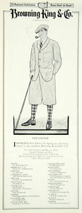 1925 Ad Vintage Browning King Golf Suit Golfer Golfing Plus Fours Cap YVF1