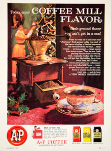 1960 Ad A&P Brand Eight O'Clock Coffee Red Circle Bokar Grinder Mill Drink YDW2