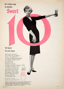 1961 Ad Vintage Sweet 10 Sweetener Sugar Substitute Weight Loss Diet Food YDW2