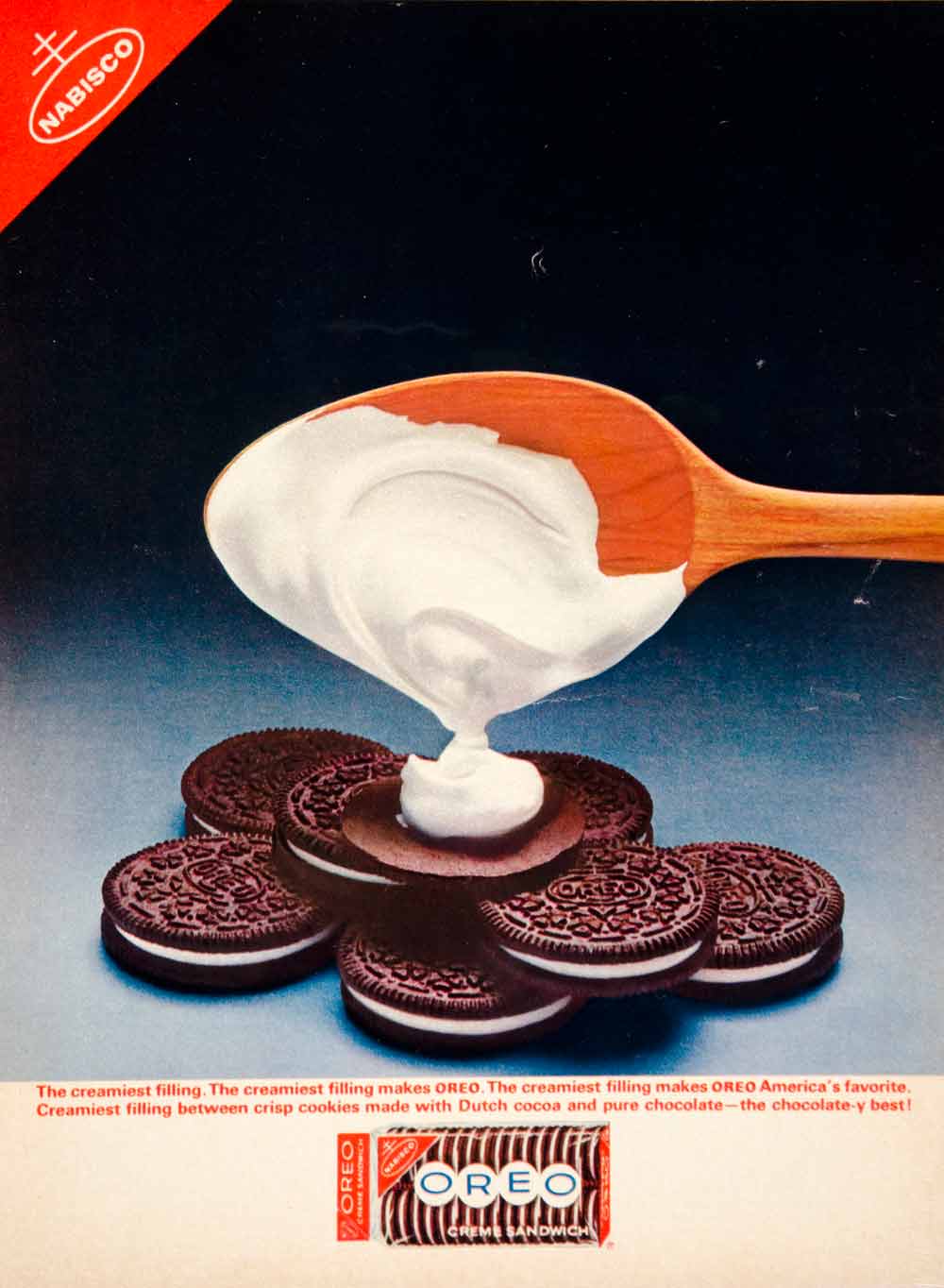 1963 Ad Vintage Nabisco Oreo Cream Sandwich Cookies Chocolate Wafer Food YWD2
