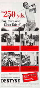 1938 Ad Vintage Dentyne Chewing Gum American Chicle Co. Golf Golfing Golfer YWD3
