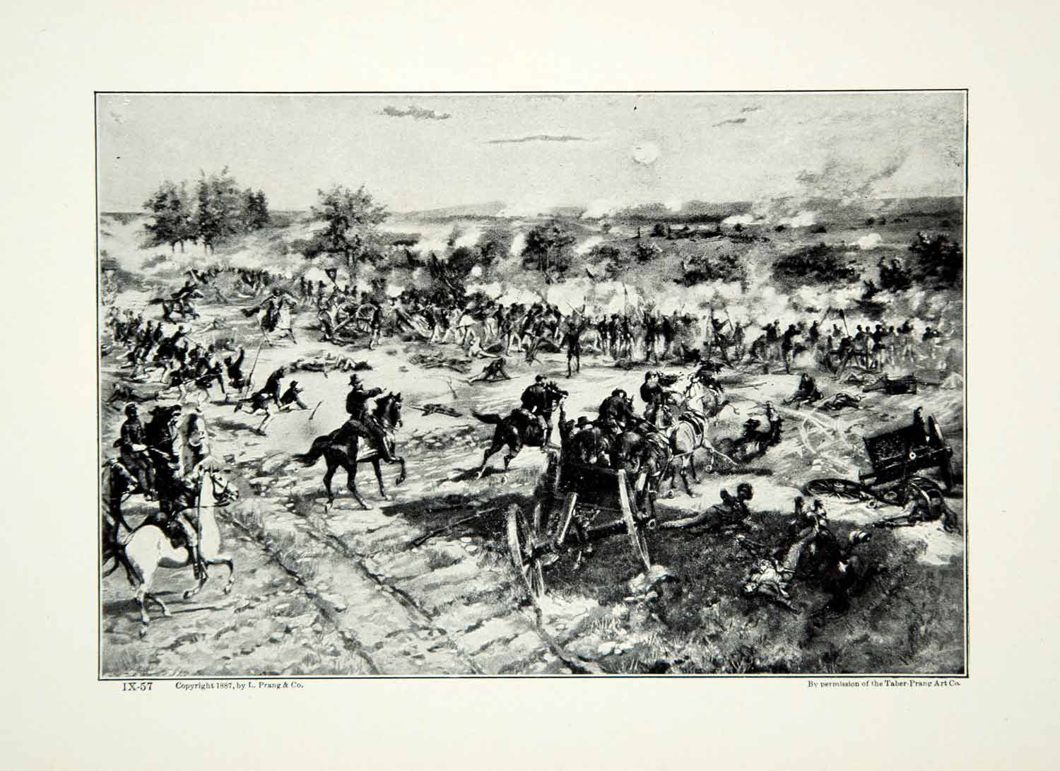 1921 Print Battle Gettysburg Thure De Thulstrup Art American Civil War YWE1