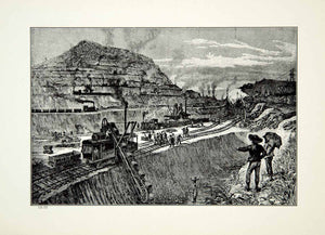 1921 Print Melton Prior Building Panama Canal Culebra Mountain Hill YWE1