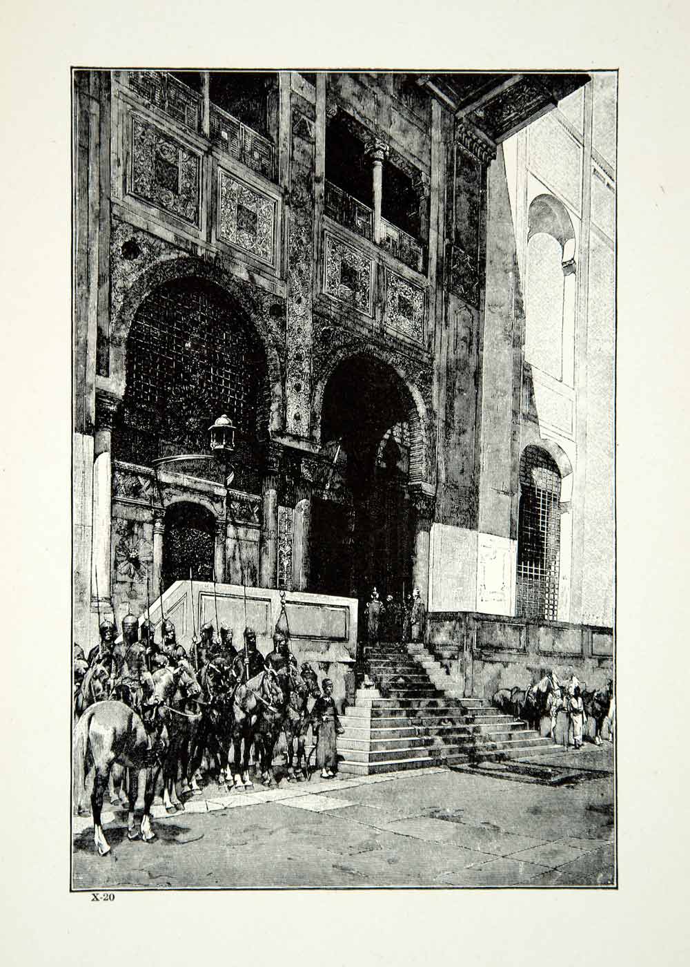 1921 Wood Engraving Alberto Passini Art King Zapolya Sultan Suleiman YWE1