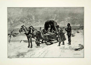 1921 Print CG Hellquist Art Death Sten Sture Swedish Rebel Leader Horse YWE1