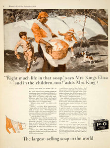 1928 Ad Procter Gamble White Naphtha Laundry Soap Art Black Americana Maid YWW1