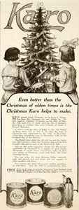 1920 Ad Karo Corn Maple Syrup Christmas Holiday Cooking Food Children YWW1