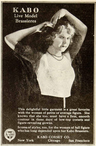 1921 Ad Kabo Corset Brassieres Womens Clothing Twenties Fashion YWW1