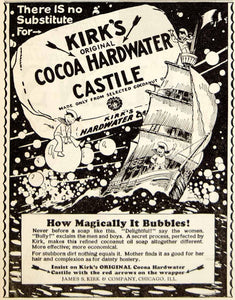 1928 Ad James S Kirk Cocoa Hardwater Castile Soap Child Sailor Sailing Ship YWW1