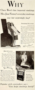 1930 Ad Lux Laundry Dish Soap Clara Bow Movie Actress Film Household YWW1