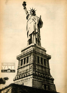 1945 Print World War II Statue Liberty New York City Historical Image View YYA2