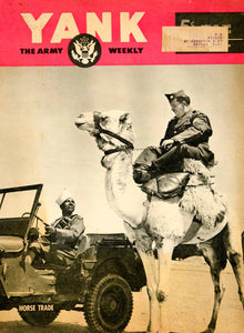 1945 Cover YANK Camel Riding Jeep Northern Africa World War II John Epperly YYA2