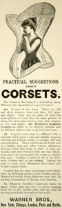 1891 Ad Warner Bros Women Corset Victorian Fashion Style Coraline YYC1