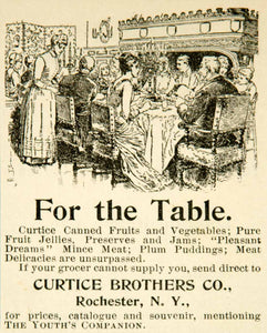 1891 Ad Curtice Bros Rochester NY Canned Fruit Vegetables Jelly Preserve YYC1