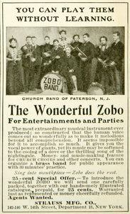 1902 Ad Zobo Band Entertainment Parties Strauss 142-146 W 14th St NY YYC1