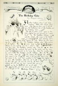 1902 Print Birthday Cake Margaret Johnson Carlotta Short Story Mother Cute YYC2