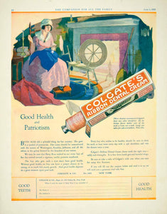 1922 Ad Colgates Ribbon Dental Cream Toothpaste Betsy Ross American Flag YYC3
