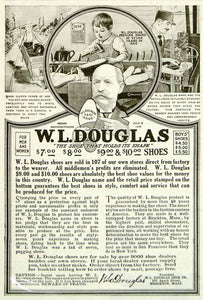1920 Ad WL Douglas Shoes Clothing Footwear 157 Spark St Brockton MA Fashion YYC3
