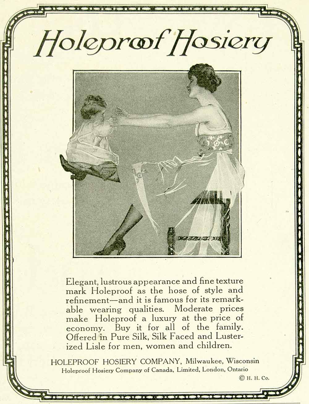 1922 Ad Holeproof Hosiery Womens Clothing Fashion Undergarment Mother YYC3