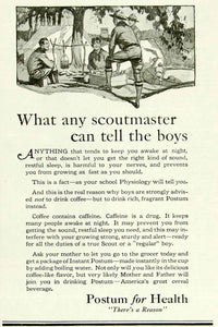 1922 Ad Instant Postum Cereal Breakfast Food Boy Scouts Camping Beverage YYC3