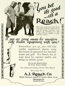 1923 Ad AJ Reach Baseball Tennis Golf Equipment Sporting Goods Athlete YYC4