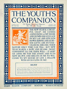 1925 Cover Youth's Companion New Years Holiday Quotation Roaring Twenties YYC5