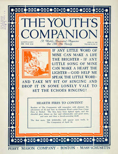 1925 Cover Youth's Companion Singing Music Quotation Roaring Twenties David YYC5