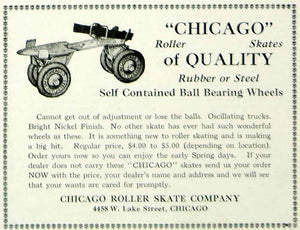 1924 Ad Chicago Roller Skates Children's Toy Sporting Goods Roaring YYC5