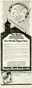 1924 Ad Sears Roebuck Tower WJR Radio Station Broadcasting YYC5