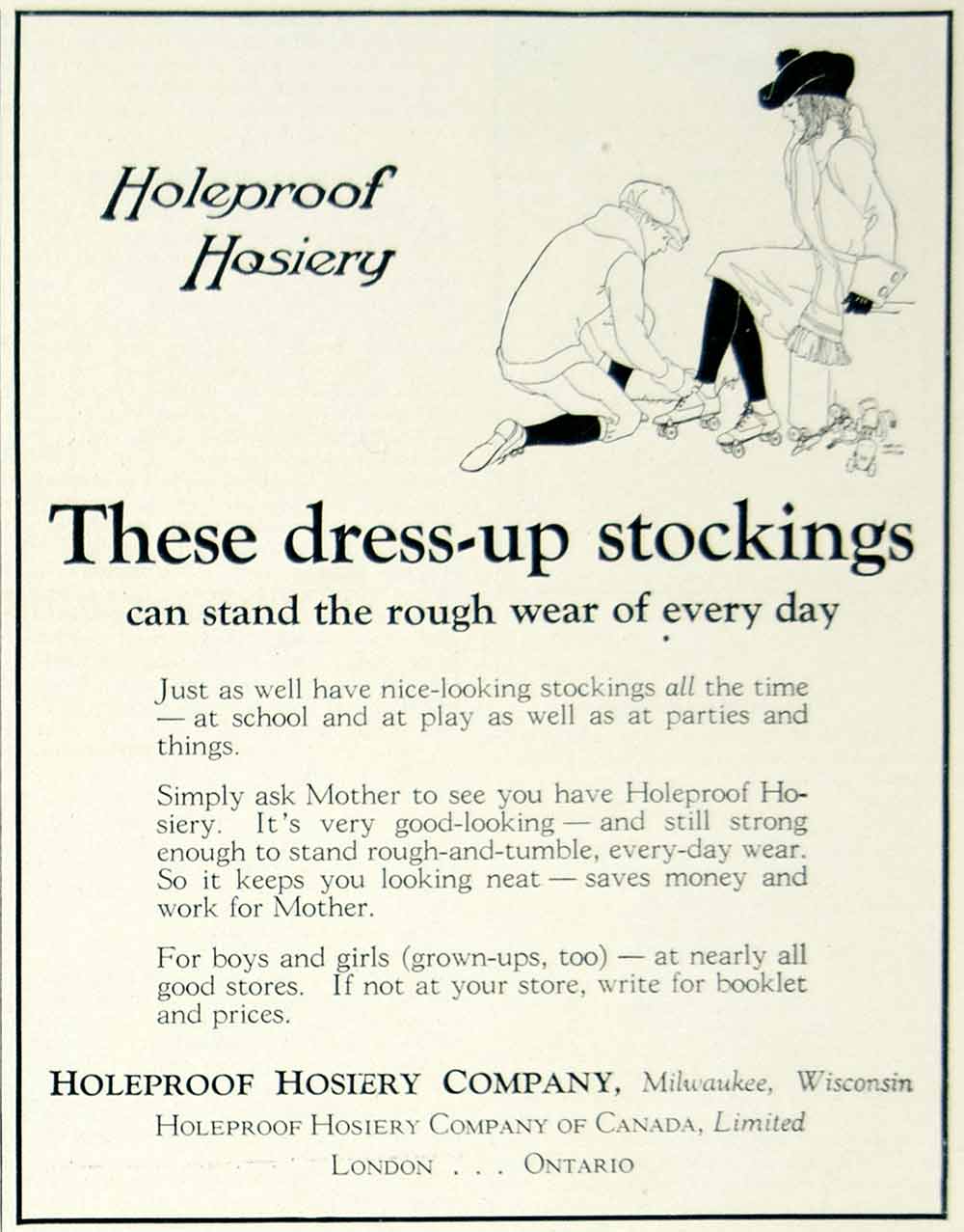 1924 Ad Armin Hansen Art Holeproof Hosiery Clothing Fashion Roaring YYC5
