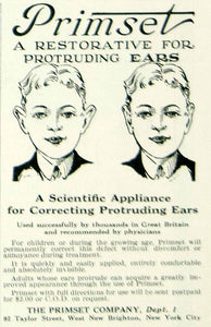 1924 Ad Primset Protruding Ears Medical Quackery Children Roaring Twenties Funny