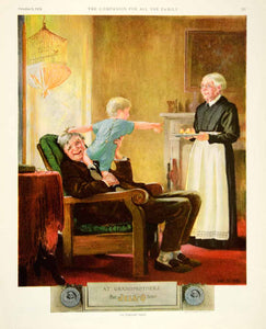 1924 Ad Angus MacDonall Art Genesee Pure Food Jell-O Gelatin Grandparents Child