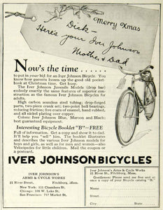 1925 Ad Iver Johnson Bicycles Juvenile Bike Models Christmas Holiday Xmas YYC6