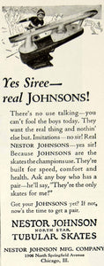 1925 Ad Nestor Johnson North Star Tubular Ice Skates Children's Toy Winter YYC6