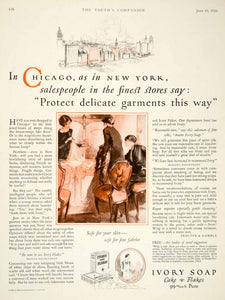 1926 Ad Procter Gamble Ivory Soap Laundry Flake Art Deco Dept Store Chicago YYC6