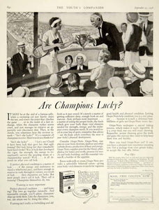 1926 Ad Postum Grape-Nuts Breakfast Cereal Food Tennis Trophy Sport Athlete YYC6