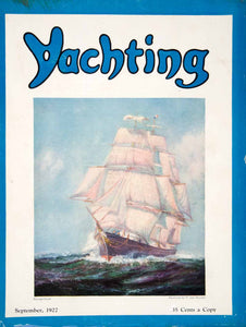 1927 Cover Yachting Frederick Leo Hunter Art Flying Cloud Sailing Ship Boat YYM1